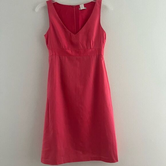 J. Crew Dresses & Skirts - J.Crew women dress sleeveless zip Small midi V neck high waist